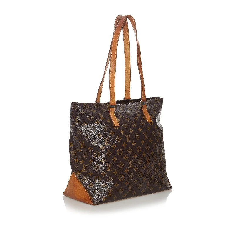 Louis Vuitton bags with a chain - link trim and a leather body for a modern edgeLouis Vuitton Monogram Cabas Mezzo (31329)