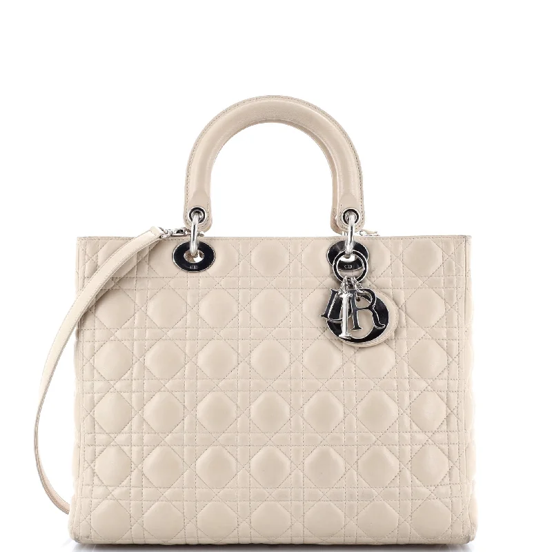 Lady Dior Bag Cannage Quilt Lambskin Large