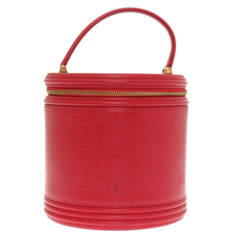 Louis Vuitton bags with a chain - link trim and a leather body for a modern edgeLouis Vuitton Epi Cannes Castilean Red M48037 Handbag Bag