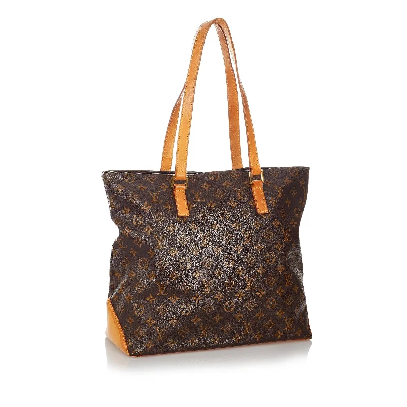 Louis Vuitton bags with a chain - link trim and a leather body for a modern edgeLouis Vuitton Monogram Cabas Mezzo (26926)