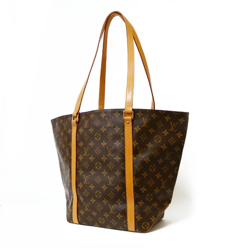 Louis Vuitton bags with a chain - link trim and a leather body for a modern edgeLouis Vuitton Handbag Monogram Louis Vuitton Sack M51108 Brown Women's Canvas