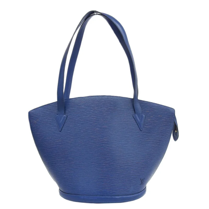 Louis Vuitton bags with a chain - link trim and a leather body for a modern edgeLouis Vuitton Epi Shoulder Bag Toledo Blue