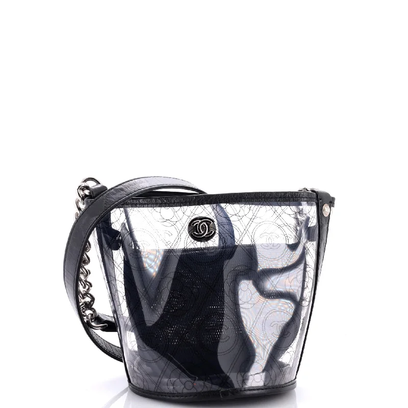 Camellia Coco Bucket Bag Printed PVC Small