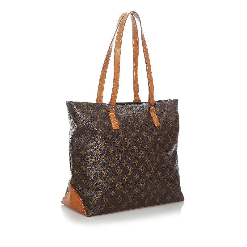 Louis Vuitton bags with a chain - link trim and a leather body for a modern edgeLouis Vuitton Monogram Cabas Mezzo (29620)