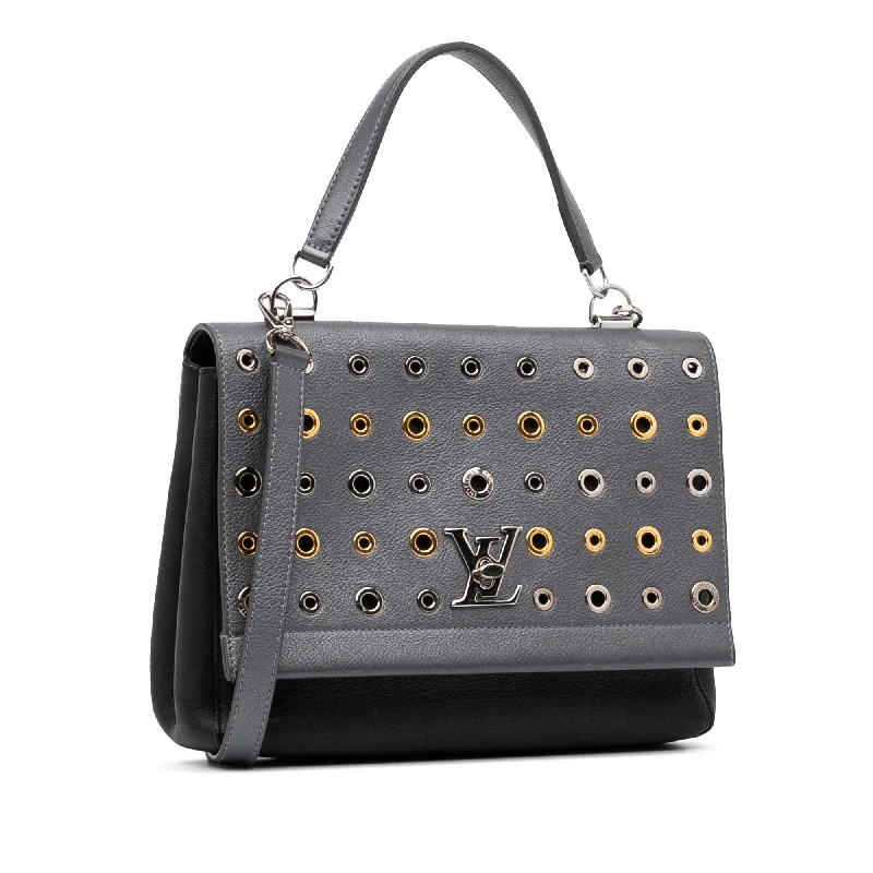 Louis Vuitton bags with a chain - link trim and a leather body for a modern edgeLouis Vuitton Eyelet LockMe II BB (SHG-hm4yM3)