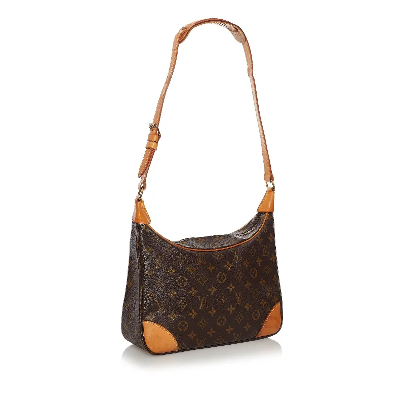 Louis Vuitton bags with a chain - link trim and a leather body for a modern edgeLouis Vuitton Monogram Boulogne PM (33175)