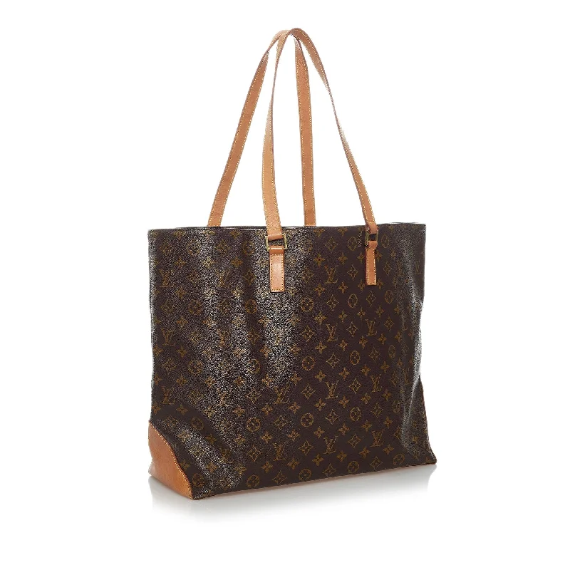 Louis Vuitton bags with a chain - link trim and a leather body for a modern edgeLouis Vuitton Monogram Cabas Alto (29329)