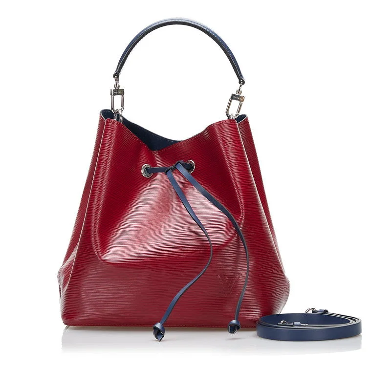 Louis Vuitton bags with a chain - link trim and a leather body for a modern edgeLouis Vuitton Epic Neonoe Handbags 2WAY M54365 Wine Red Navi Leather Ladies Louis Vuitton