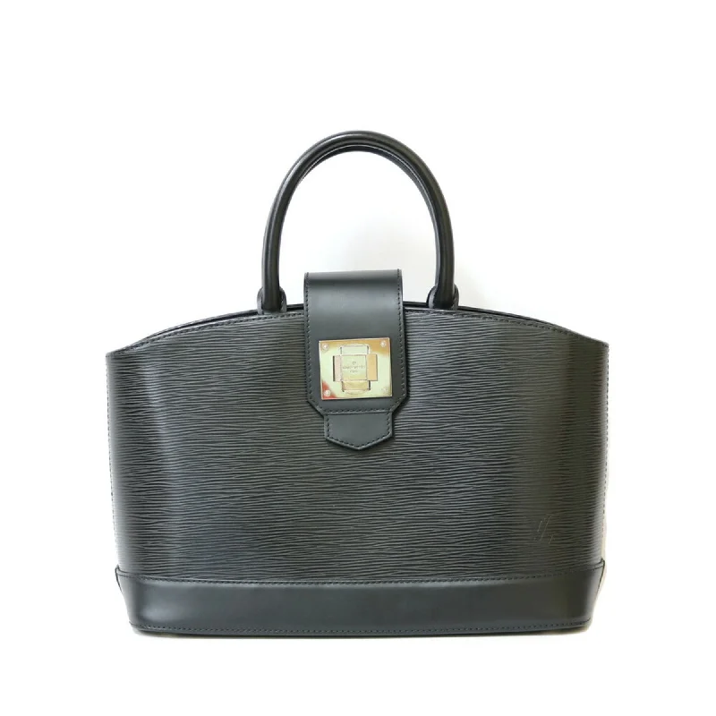 Louis Vuitton bags with a chain - link trim and a leather body for a modern edgeLouis Vuitton Handbag Epi Mirabeau M40462 Black Noir Ladies Leather