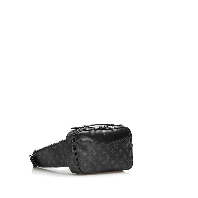 Louis Vuitton bags with a chain - link trim and a leather body for a modern edgeLouis Vuitton Explorer Bumbag Monogram Eclipse Canvas