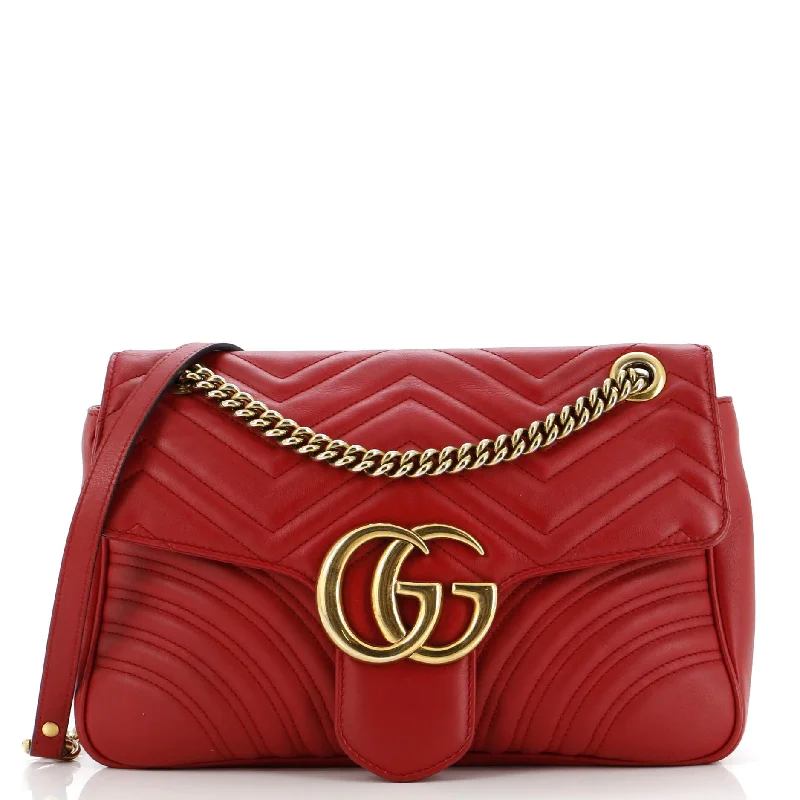 GG Marmont Flap Bag Matelasse Leather Medium