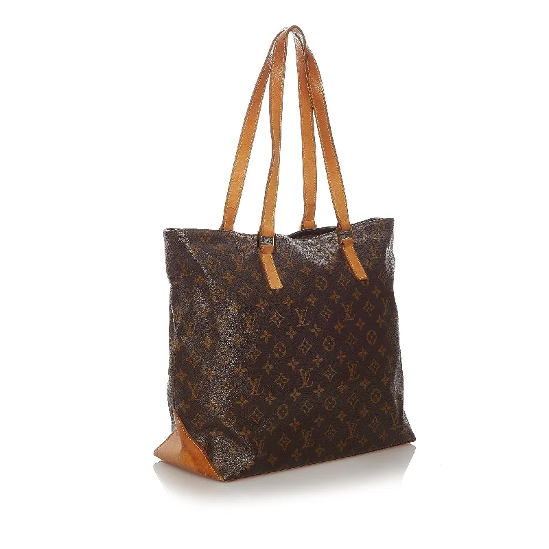 Louis Vuitton bags with a chain - link trim and a leather body for a modern edgeLouis Vuitton Monogram Cabas Alto (27877)