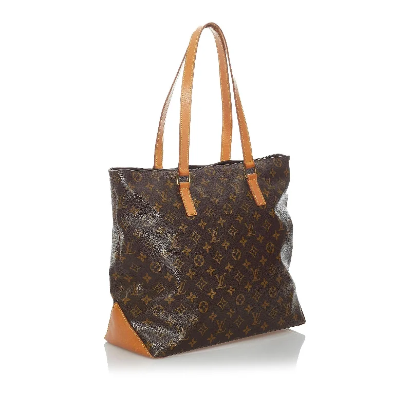 Louis Vuitton bags with a chain - link trim and a leather body for a modern edgeLouis Vuitton Monogram Cabas Mezzo (29955)