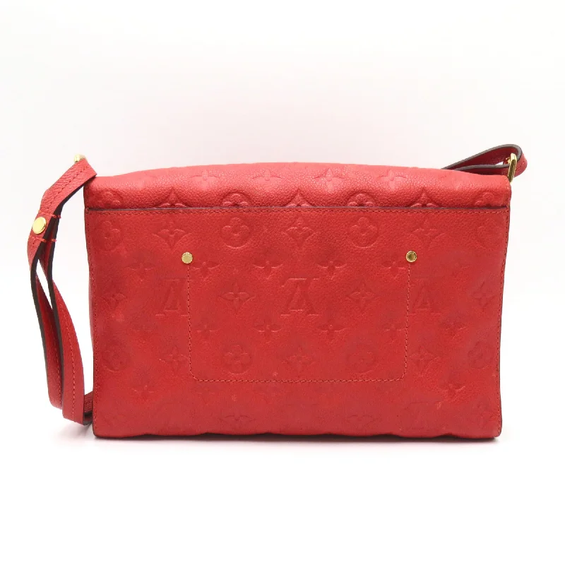 Louis Vuitton bags with a chain - link trim and a leather body for a modern edgeLOUIS VUITTON Fascinant Red Orient Monogram empreinte leather M94227