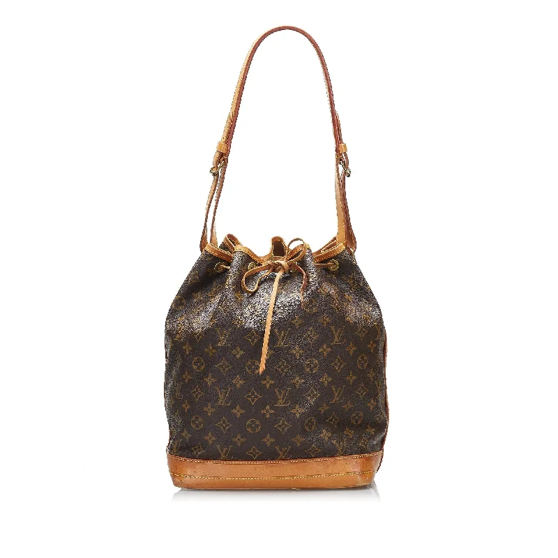 Louis Vuitton bags with a chain - link trim and a leather body for a modern edgeLouis Vuitton Grand Noé Monogram Canvas