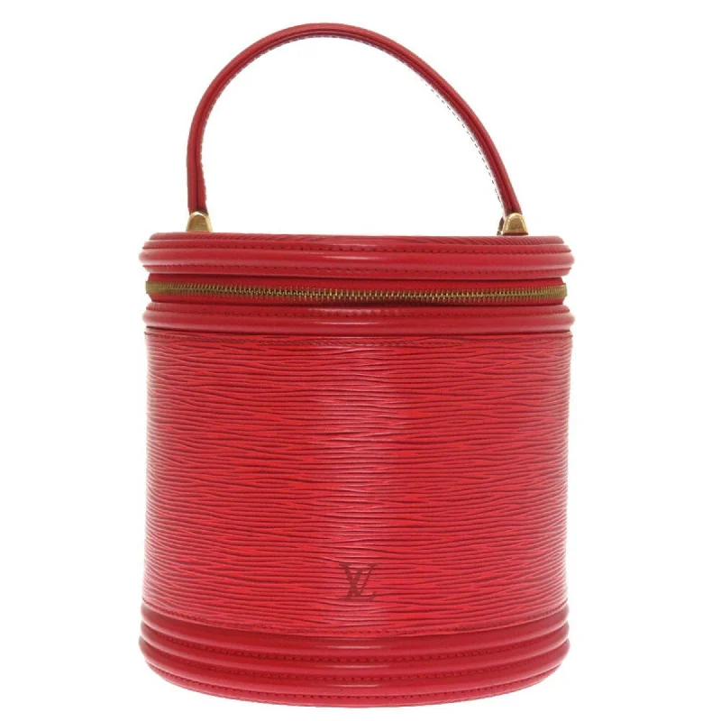 Louis Vuitton bags with a chain - link trim and a leather body for a modern edgeLouis Vuitton Epi Cannes Castilean Red M48037 Handbag Bag