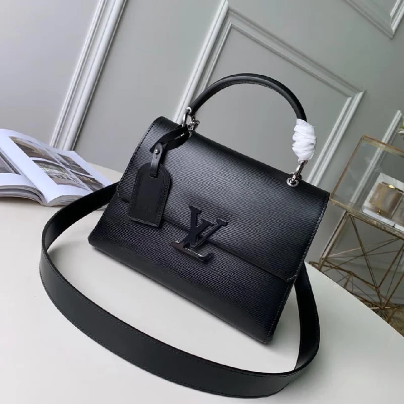 Louis Vuitton bags with a chain - link trim and a leather body for a modern edgeLouis Vuitton Grenelle bag