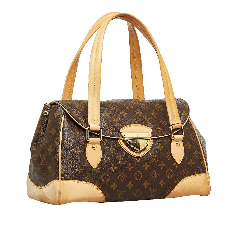 Louis Vuitton bags with a chain - link trim and a leather body for a modern edgeLouis Vuitton Monogram Beverly GM (7BnqUA)