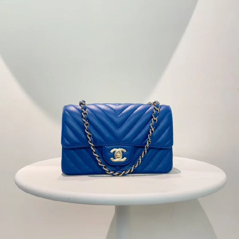 Chanel Black Handbag for Business MeetingsChanel Mini Flap Bag Blue Quilted Leather Chain Strap