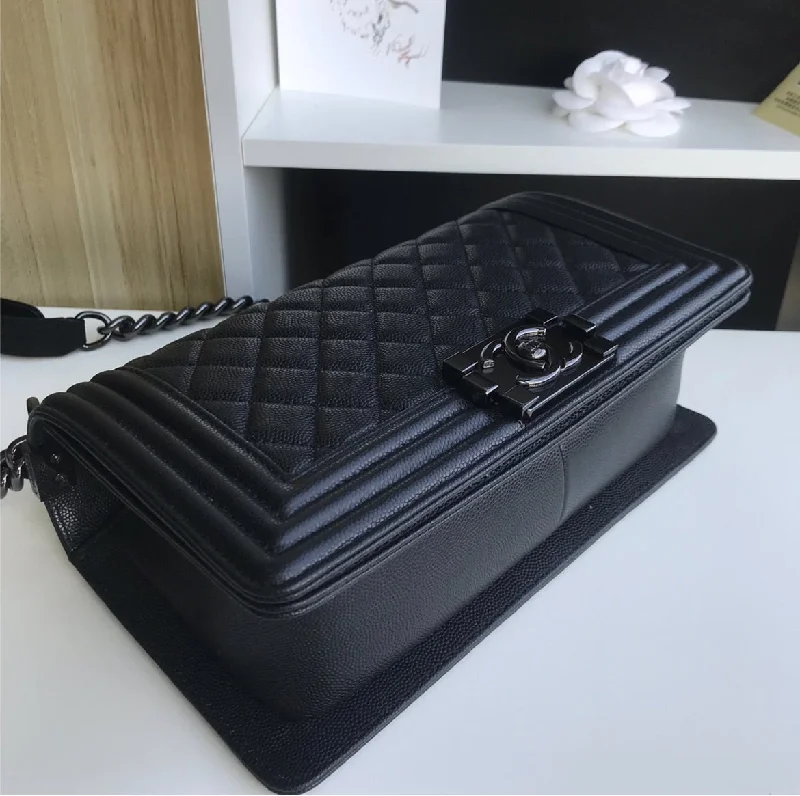 Chanel Limited Edition Handbag for CollectorsBlack leather All black Chanel handbag