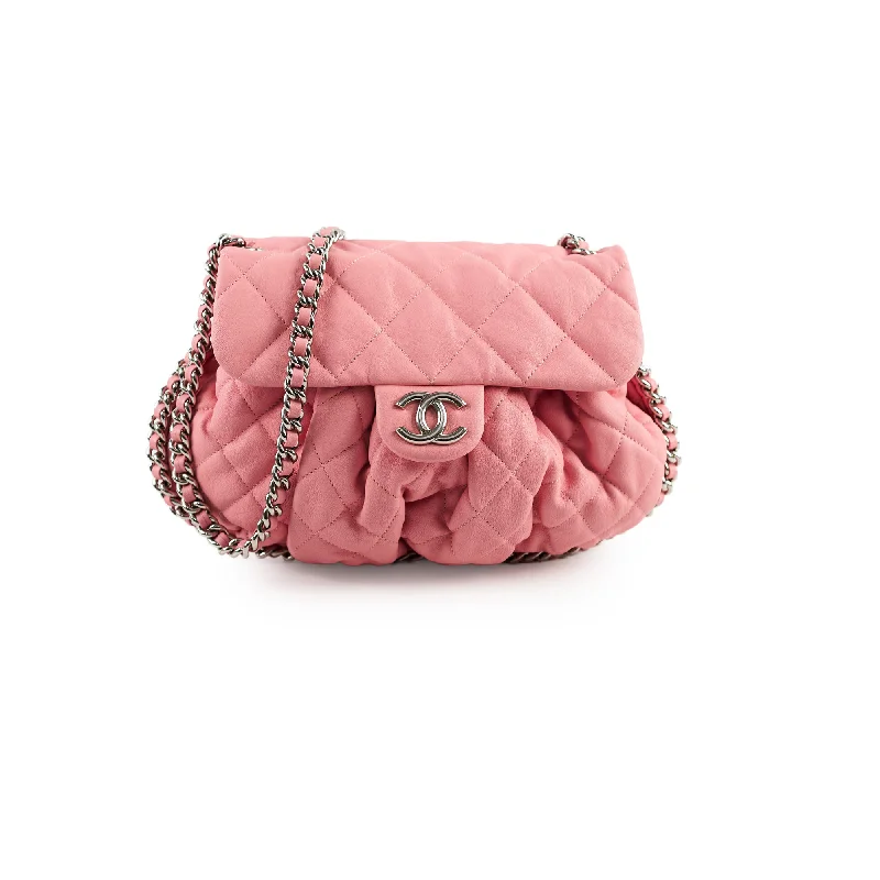 Chanel Quilted Leather Shoulder Bag for FashionistasChanel Chain Around Crossbody Bag Pink