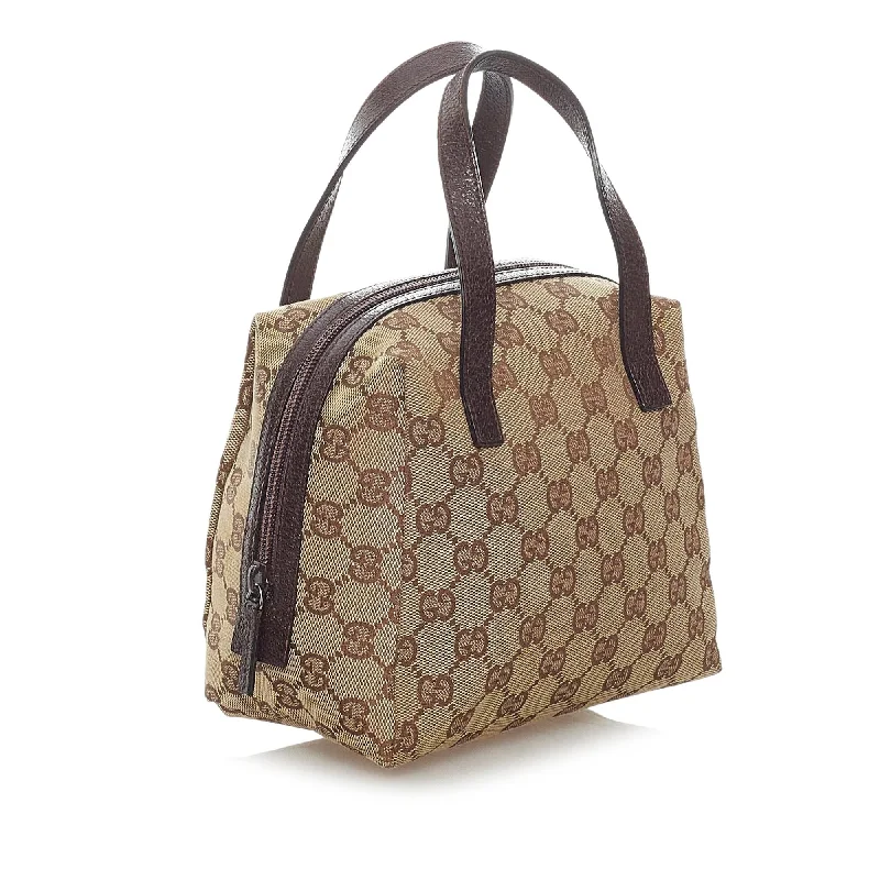 Women Gucci Sylvie bags with a monogram - embossed leatherGucci GG Canvas Handbag (32777)