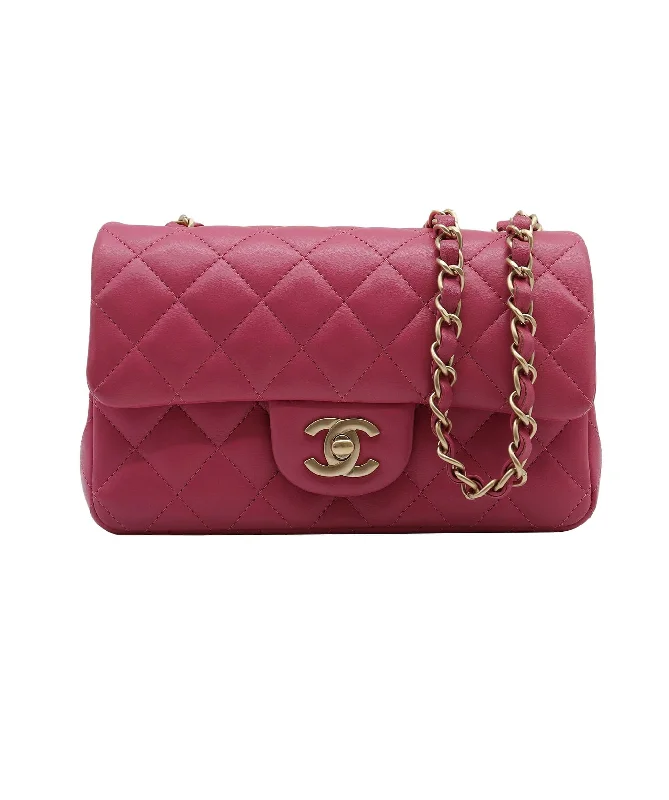 Chanel Medium Tote Bag for Office LadiesChanel Mini 8" rec lamb GHW Hot Pink DXBS2336