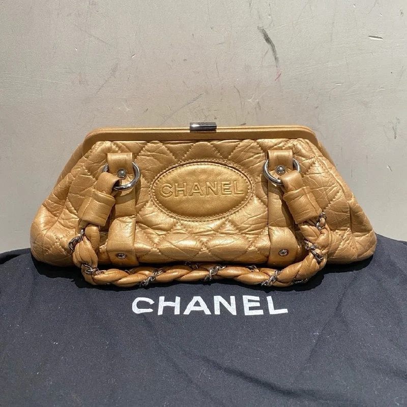 Chanel Medium Tote Bag for Office LadiesChanel Vintage Gold Quilted Leather Handbag Medium