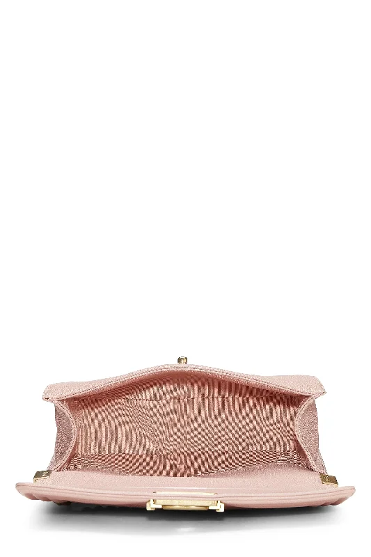 Chanel Luxury Handbag for High - End EventsChanel,  Pink Quilted Caviar Boy Bag Medium, Pink