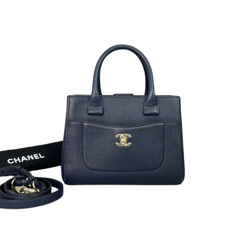 Chanel Lightweight Handbag for Daily ErrandsMini Neo Executive Caviar Blue GHW