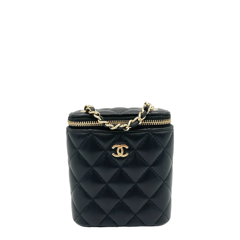 Chanel Classic Flap Bag for Evening PartyChanel Vanity Crossbody Bag Mini Black in Lambskin , Gold Hardware S2408-000310CH