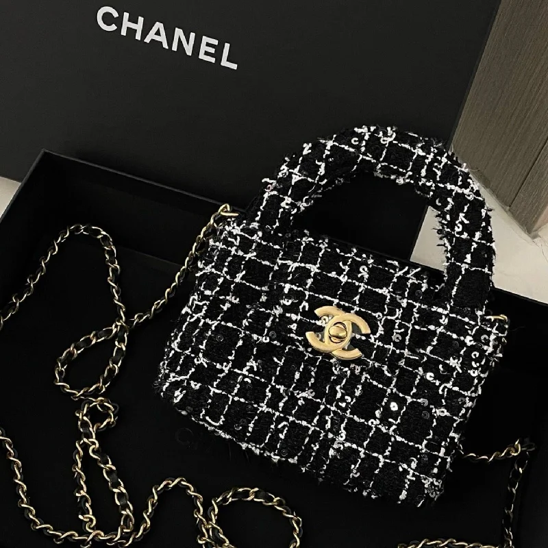 Chanel Medium Tote Bag for Office LadiesBrand New Chanel 24P Tweed Mini Kelly Nano Microchip