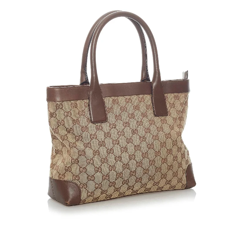 Women Gucci crossbody bags with a woven leather strapGucci GG Canvas Handbag (32855)