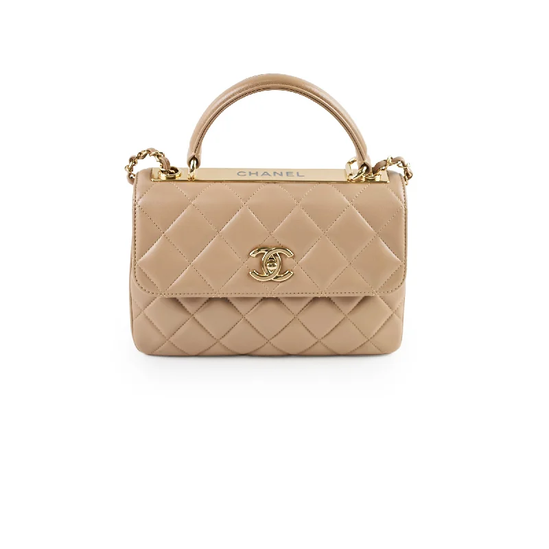 Chanel Lightweight Handbag for Daily ErrandsChanel Small Trendy CC Lambskin Beige 23 Series