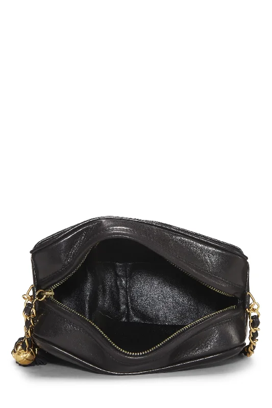 Chanel All - Match Handbag for Versatile StylingChanel,  Black Lambskin 3 'CC' Camera Bag Mini, Black