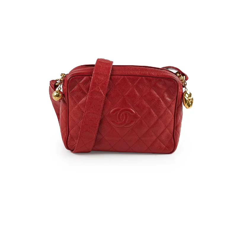 Chanel Colorful Handbag for Spring OutfitsChanel Camera Red Caviar Crossbody Bag - Series 2