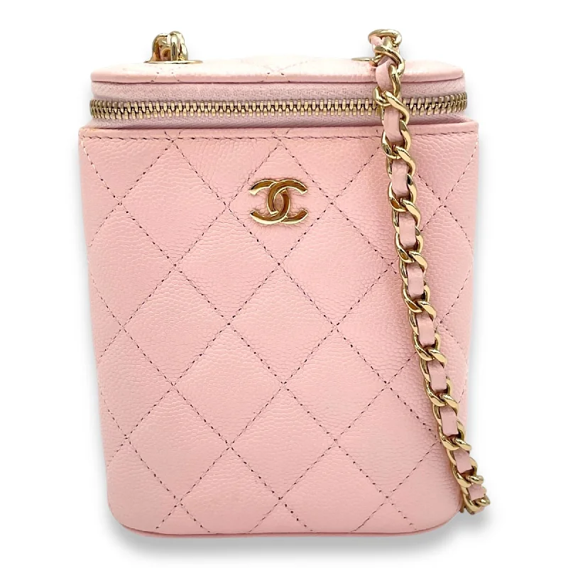 Chanel Lightweight Handbag for Daily ErrandsChanel Classic Pink Vanity Bag in Caviar Leather, Gold hardware S2409-000836CH