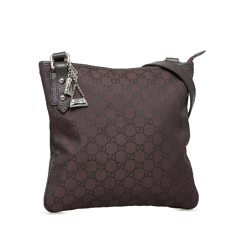 Women Gucci crossbody bags with a woven leather strapGucci GG Nylon Jolicoeur Crossbody (SHG-0Osm7H)