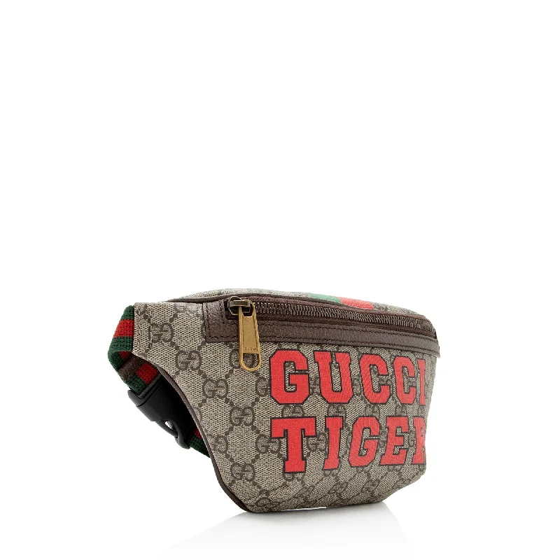 Gucci crossbody bags for women with adjustable leather strapsGucci GG Supreme Tiger Belt Bag (SHF-uOGrKL)