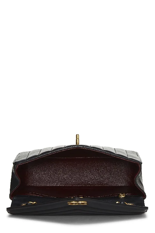 Chanel All - Match Handbag for Versatile StylingChanel,  Black Lambskin Chevron Envelope Flap Small, Black