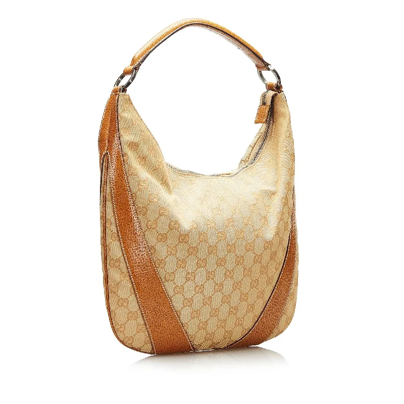 Ladies Gucci shoulder bags with a single - handle designGucci GG Canvas Hobo (35114)