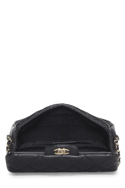 Chanel Small Crossbody Bag for TravelChanel,  Black Lambskin My Precious Pearls Flap Bag Small, Black