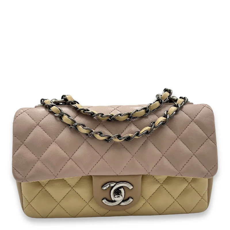 Chanel New Arrival Handbag with Gold HardwareChanel Tri Coloured Classic Flap Shoulder bag in Lambskin, Ruthenium Hardware C2406040AN