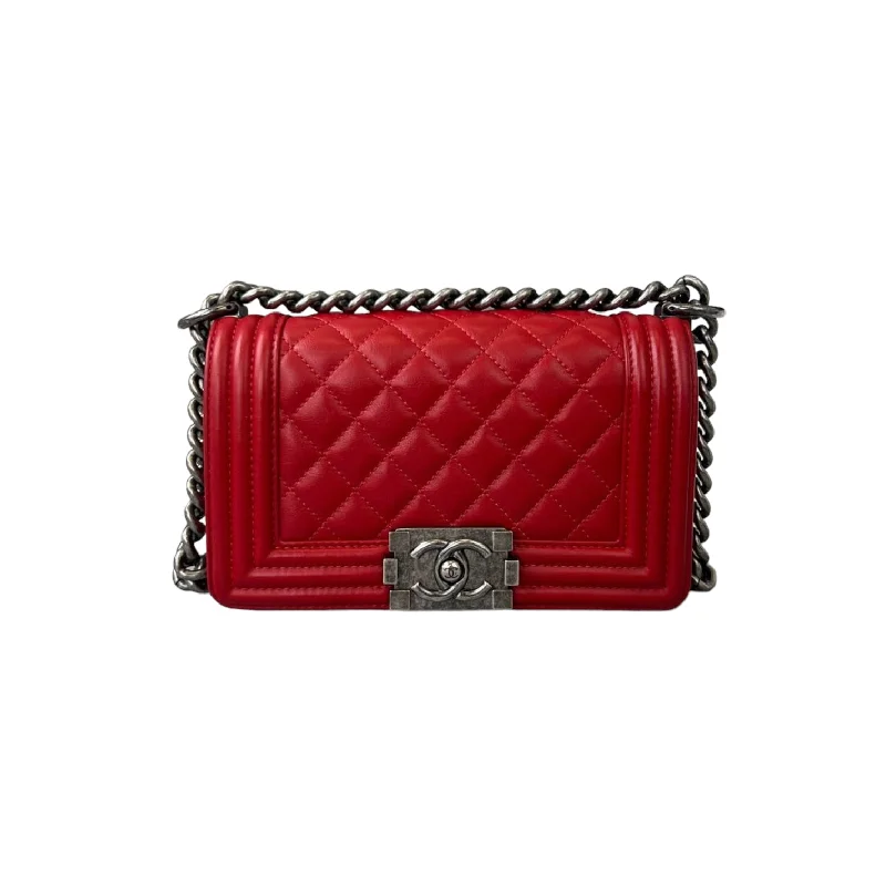 Chanel Vintage Inspired Handbag for Retro LoversSmall Boy Lambskin Red GHW