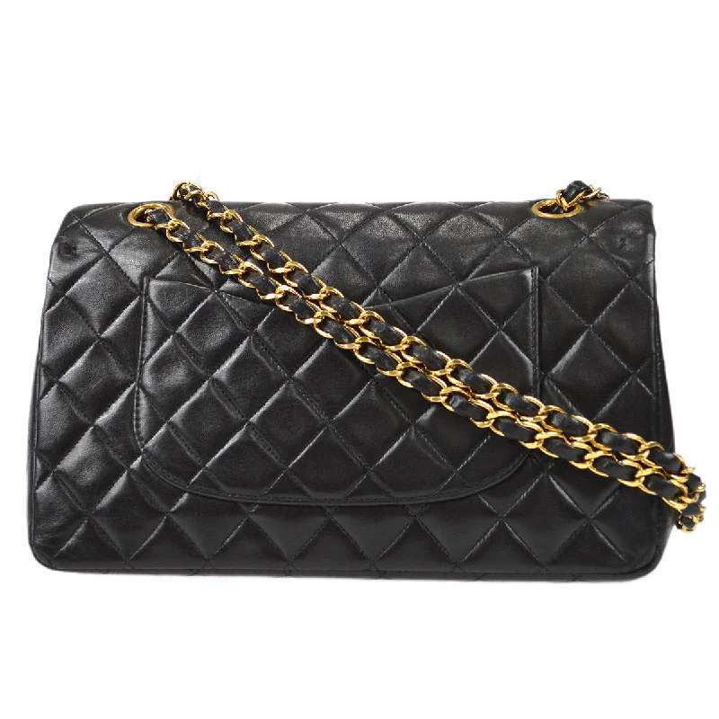 Chanel New Arrival Handbag with Gold HardwareCHANEL 1994-1996 Classic Double Flap Medium Black Lambskin 97688