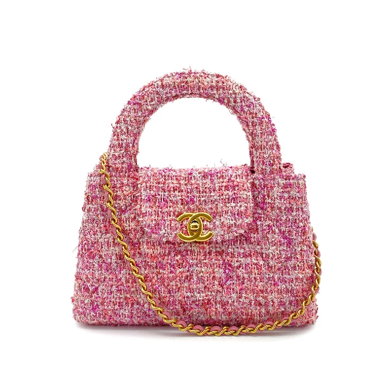 Chanel New Arrival Handbag with Gold HardwareCHANEL MATELASSE CHAIN HAND SHOULDER BAG PINK TWEED 90261582