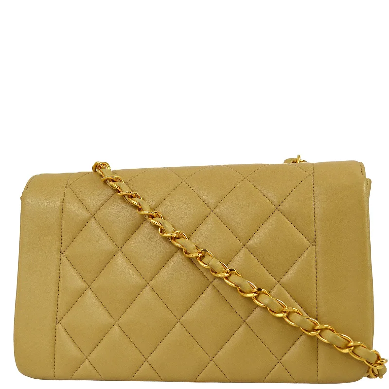 Chanel Colorful Handbag for Spring OutfitsChanel * 1991-1994 Beige Lambskin Small Diana Flap Bag