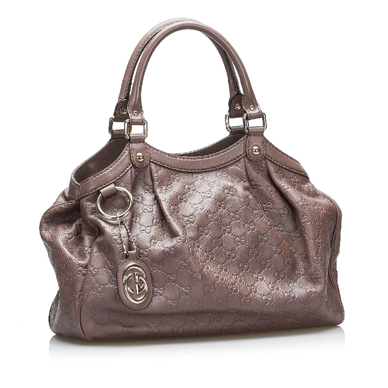 Women Gucci Sylvie bags with a leather - wrapped handleGucci Guccissima Sukey (SHG-XpVoYF)