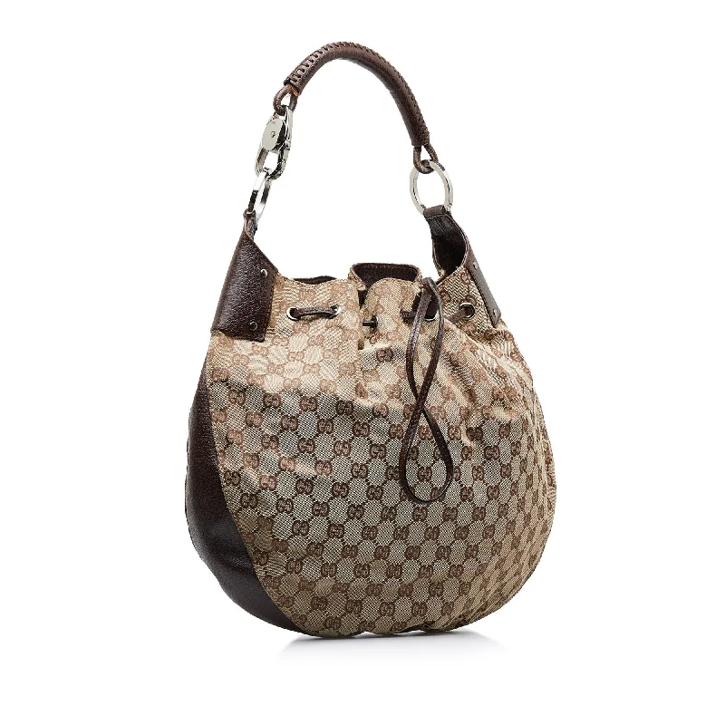 Small - sized Women Gucci shoulder bags for evening outingsGucci GG Canvas Hobo Bag (SHG-4cK0K3)