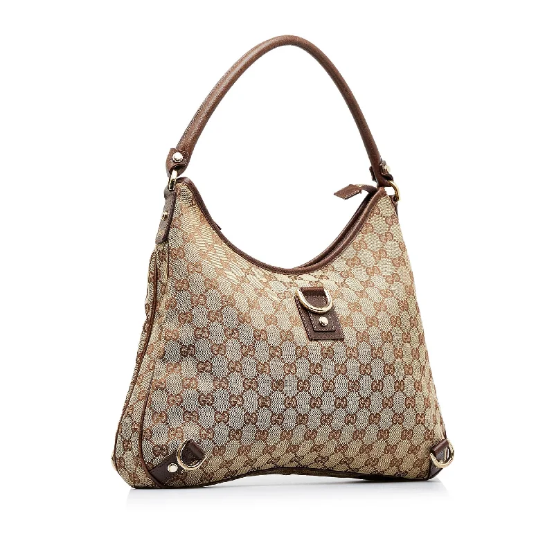 Gucci handbags for women with a beaded trimGucci GG Canvas Abbey D-Ring Shoulder Bag (SHG-DEqq0P)